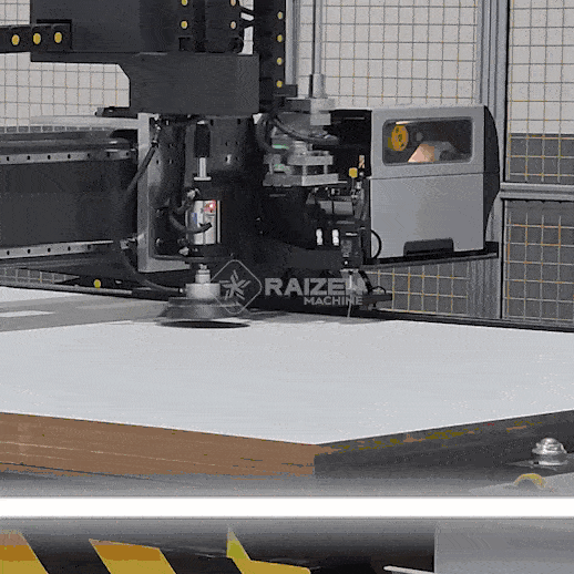 Esquadro pneumático em funcionamento - RAIZEN MACHINE