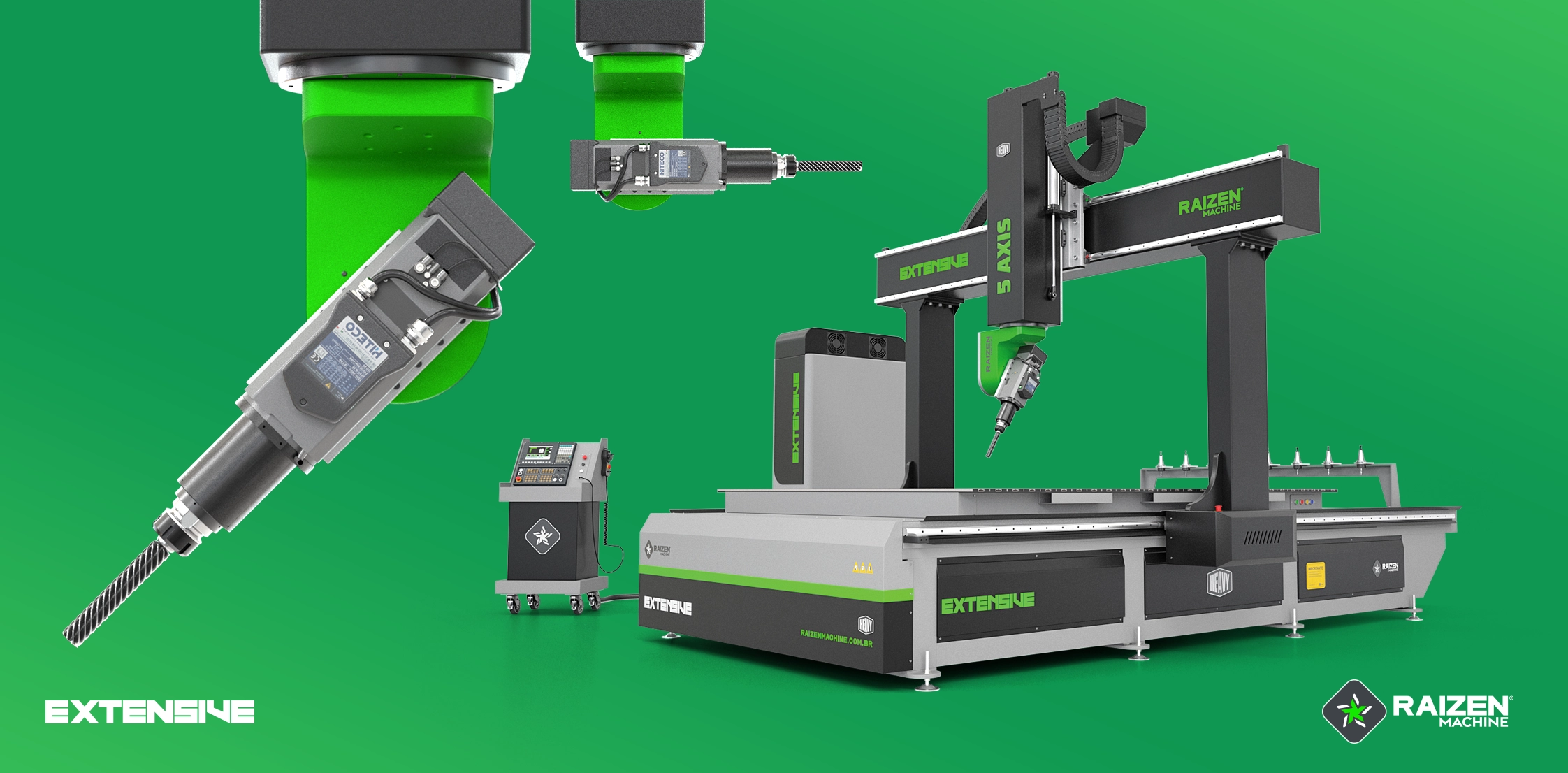 Router CNC com 5 eixos - Brasil